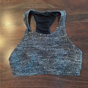 Lululemon Athletica Black and White High Neck Sports Bra